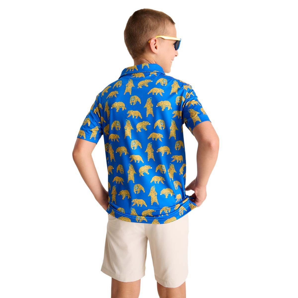 Chubbies Men's Beary Blue (Youth Performance Polo)