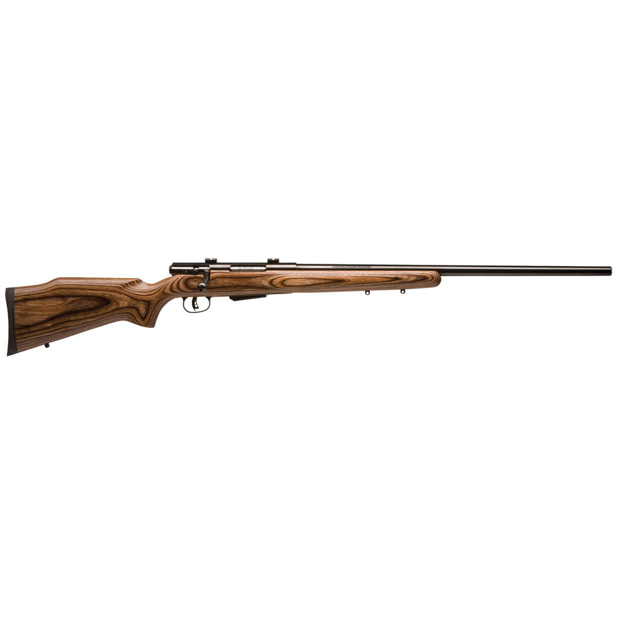 Savage 18526 25 Lightweight Varminter 223 Rem 4 Plus 1 Cap 24  Matte Black Rec/Barrel Natural Brown Laminate Right Hand (Full Size) with Detachable Box Magazine Centerfire Rifle