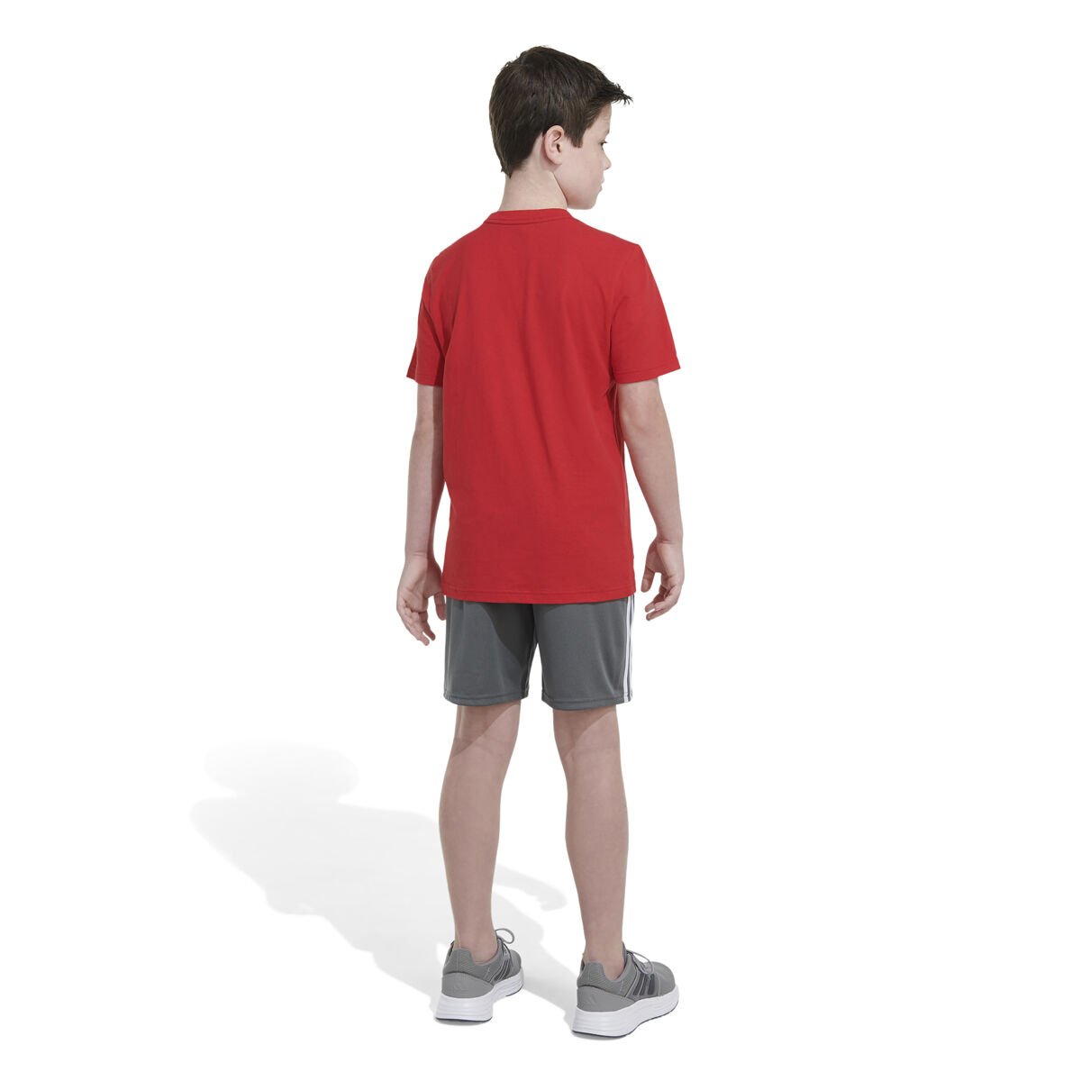 adidas Boys' Shorts Sleeve Camo Logo Tee