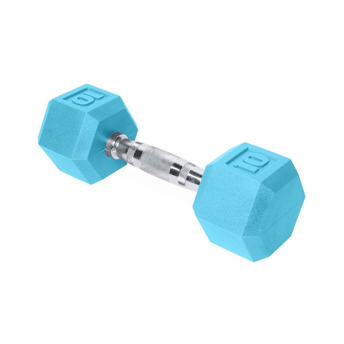 Cap 10 lb. Lt. Blue Rubber Dumbbell
