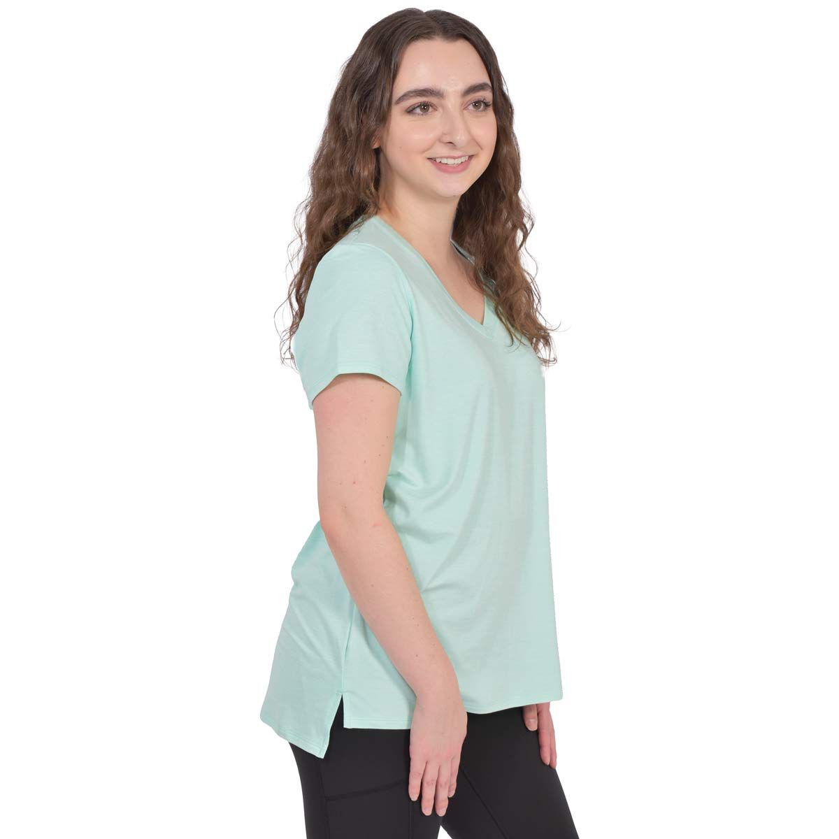 90 Degree Shortsleeve V-Neck Hi-Low