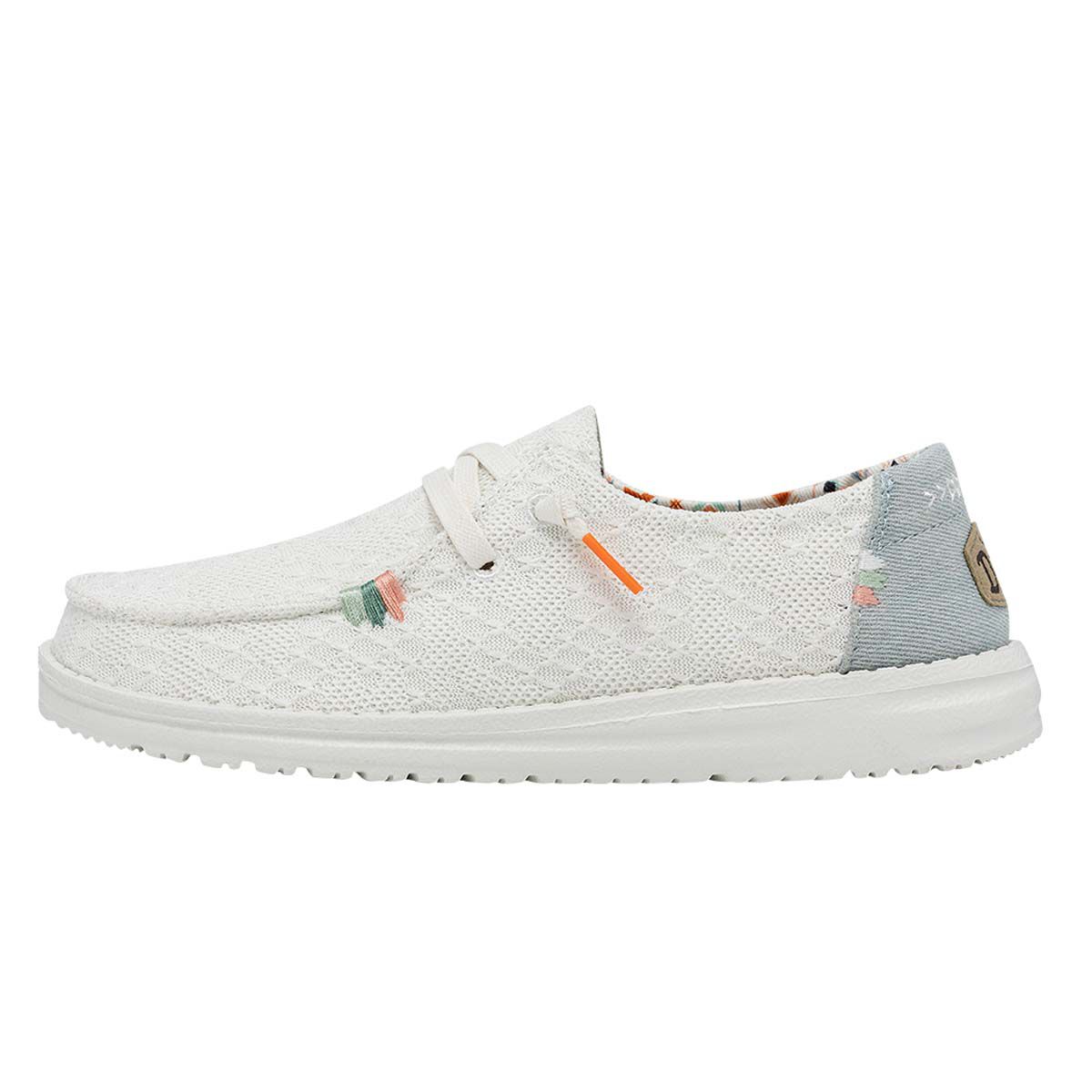 HeyDude Women's Wendy Boho White Crochet Shoes