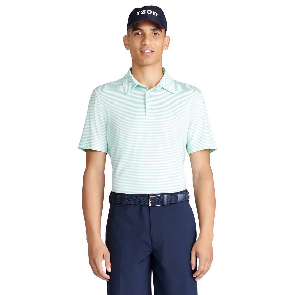 Izod Clubhouse Striped Golf Polo Shirt