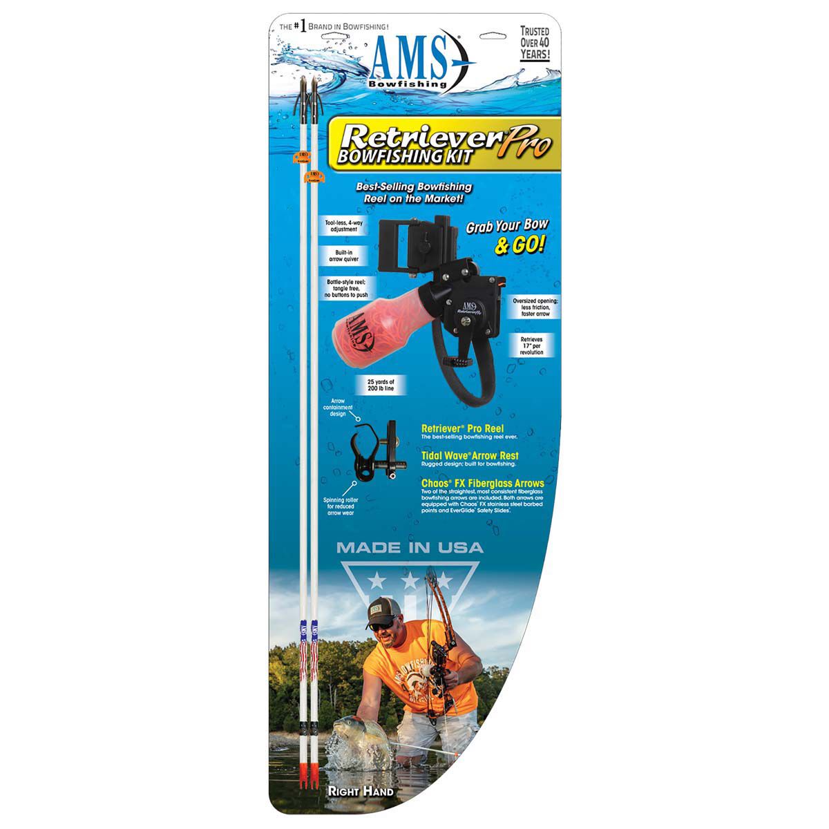 Ams Retriever Pro Bowfishing Combo Kit - Right Hand