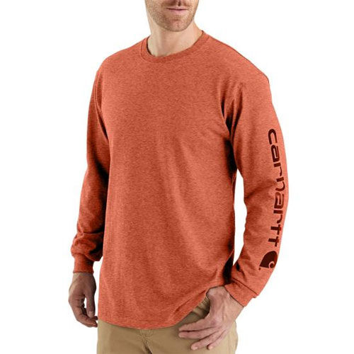 Carhartt Men's Long Sleeve Signature Sleeve Logo Tee