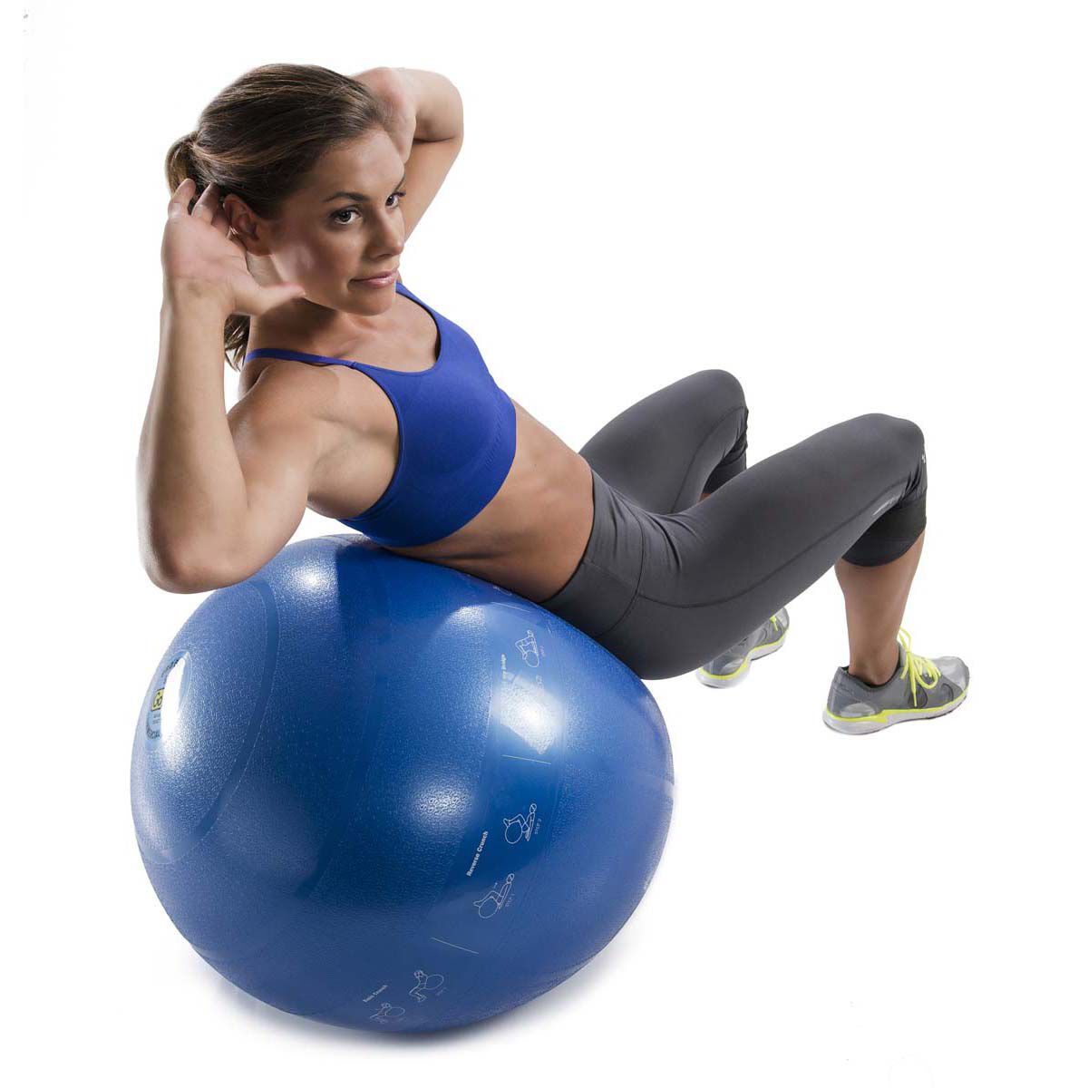 Go Fit 55cm Stability Ball with Guide