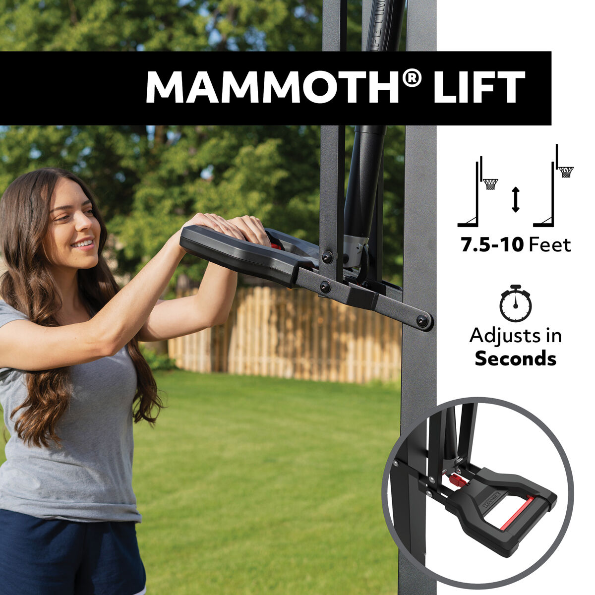 Mammoth 54" 90965 Glass In-Ground Basketball System