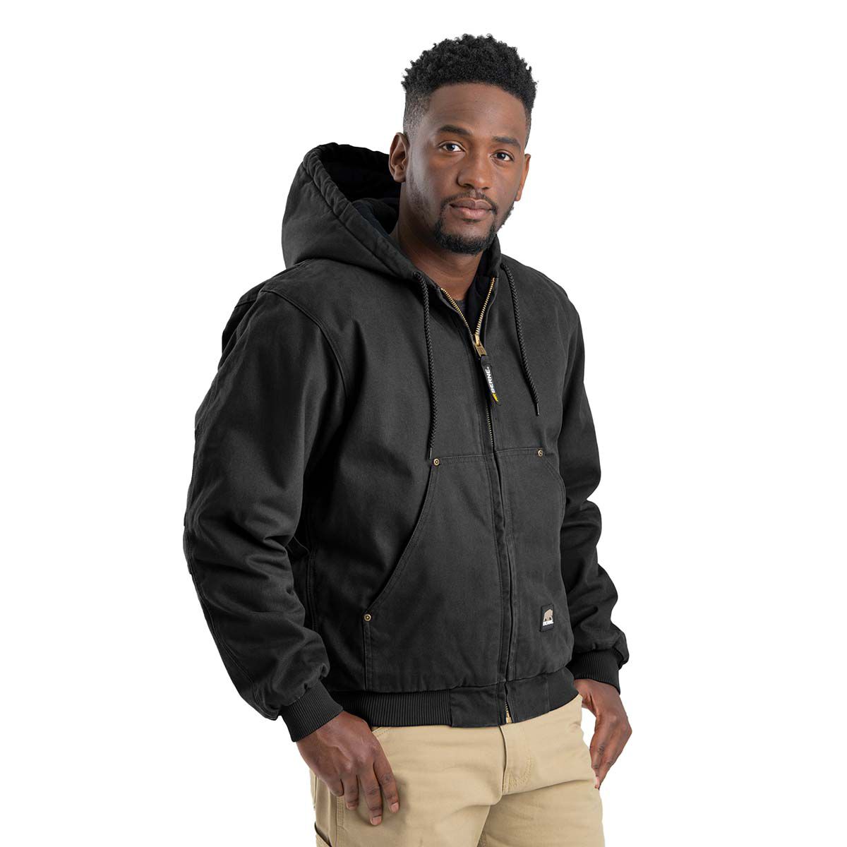 Berne Men's Heartland Washed Duck Hooded Jacket