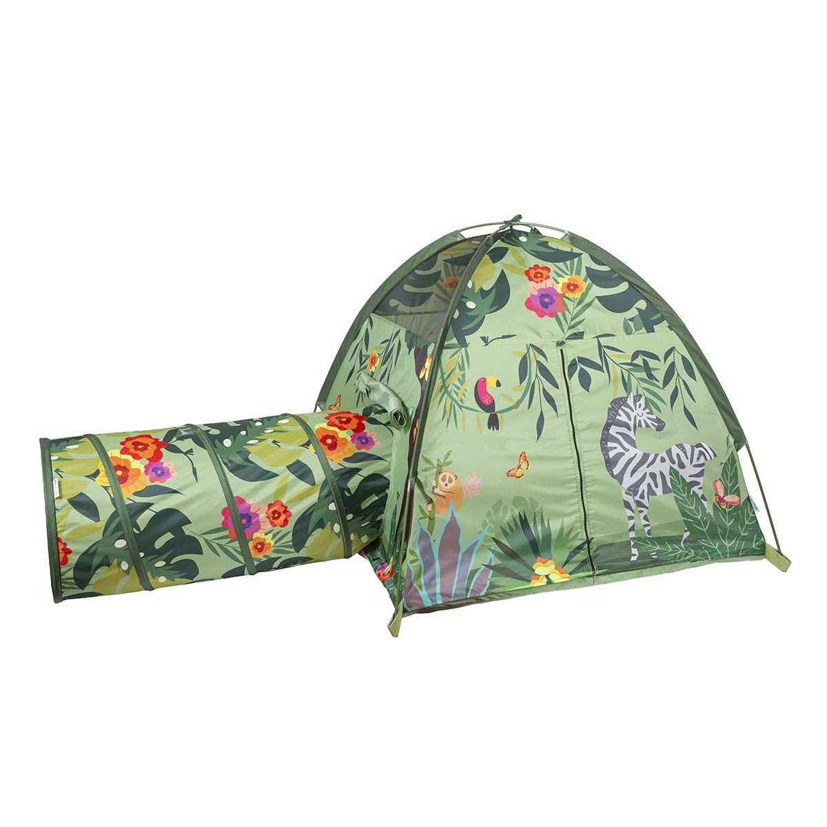 Pacific Tents Jungle Party Safari Tent + Tunnel Combo