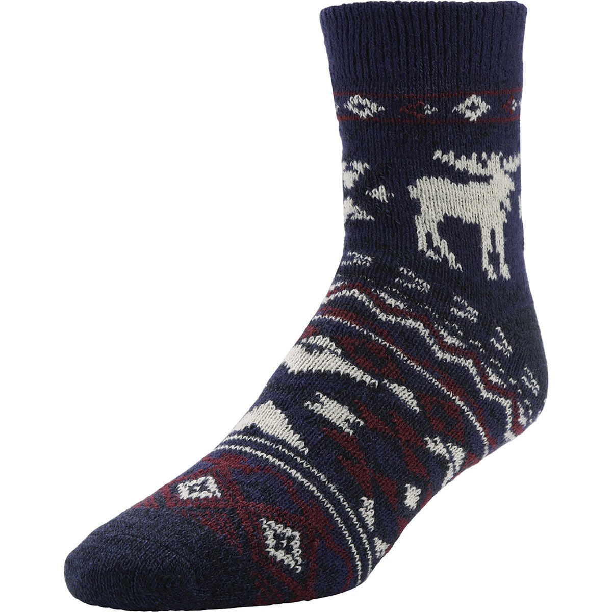 Fireside Men's Cozy Socks Moose Navy
