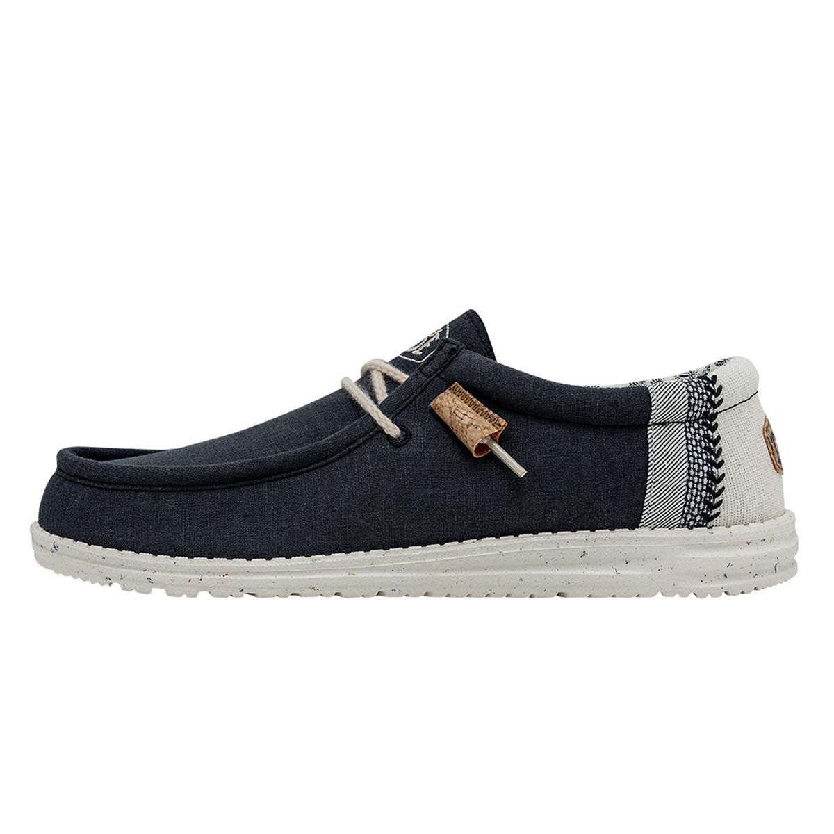 HeyDude Men's Wally Break Stitch Navy Shoes