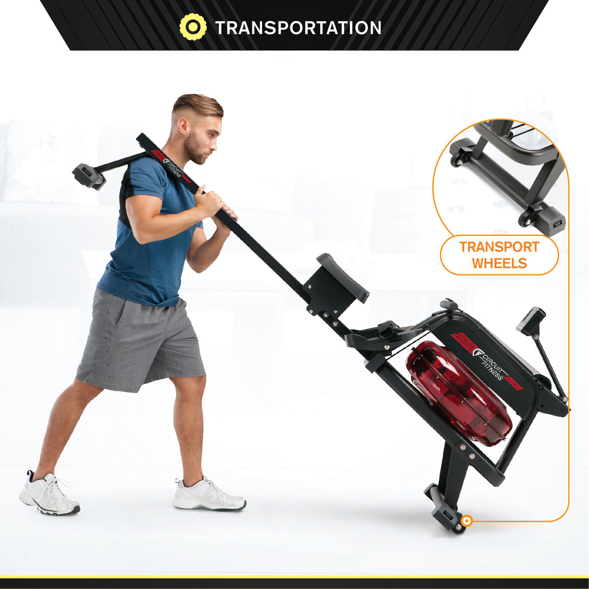 Circuit Fitness AMZ-167RW Water Rowing Machine
