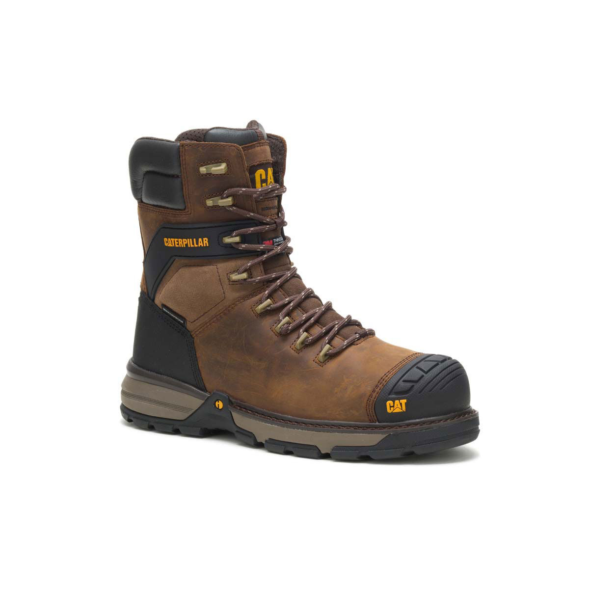 Cat Men's Excavator 8" Superlite Waterproof Thinsulate Carbon Composite Toe Work Boots