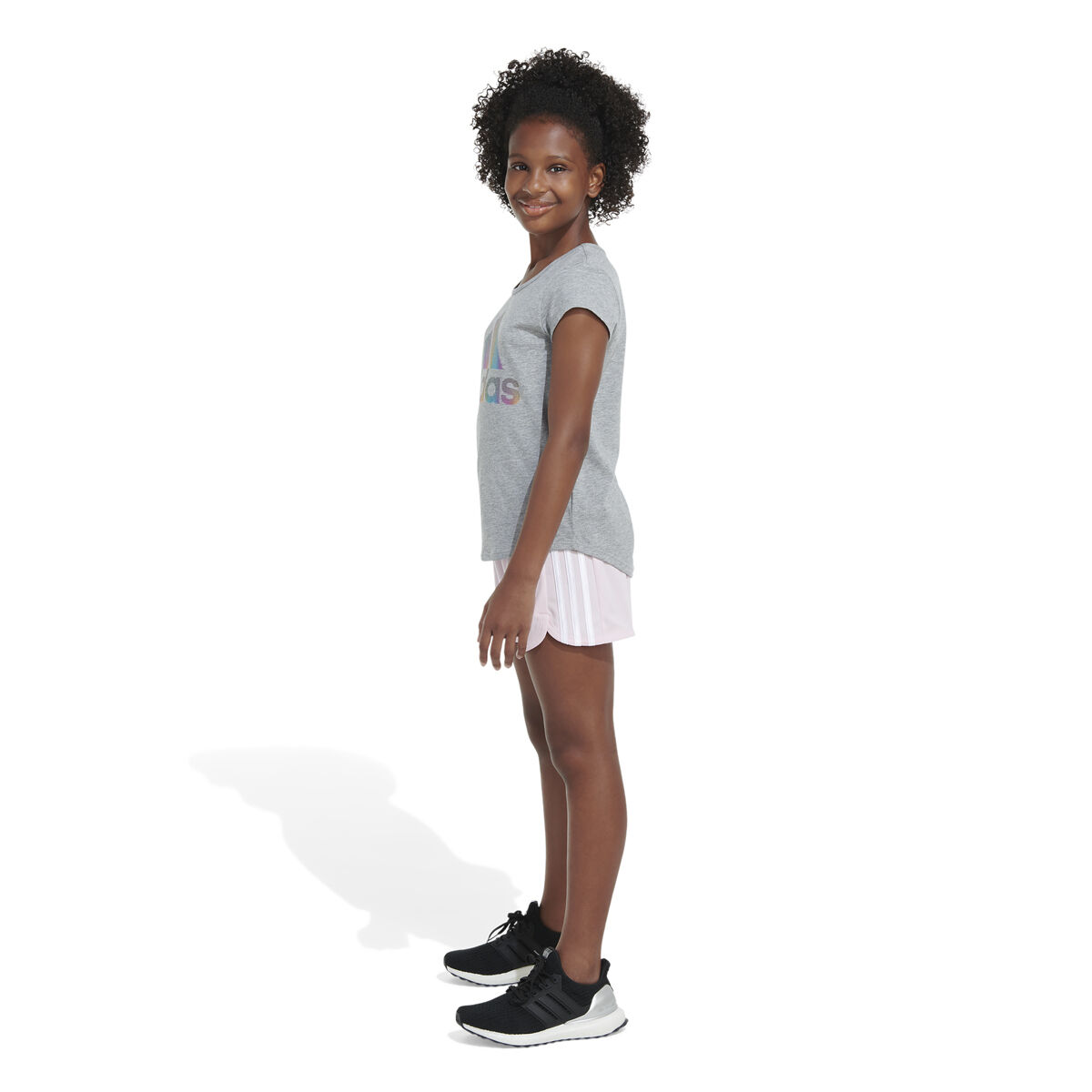 adidas Girls' AEROREADY® 3-Stripe Pacer Mesh Shorts