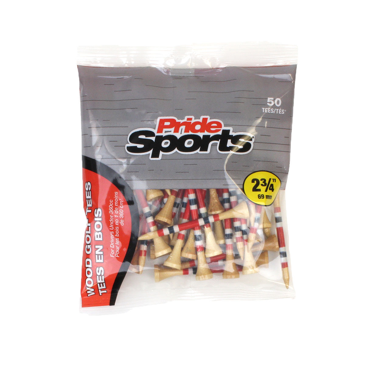 Pride Sports Usa 2 3/4" 50 Pack Wood Golf Tees