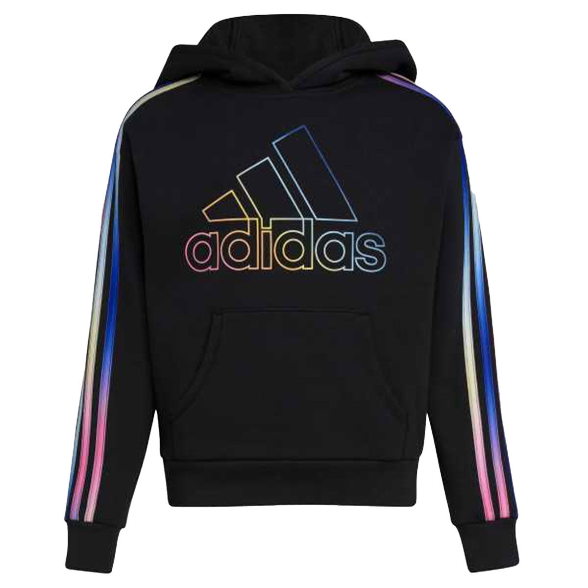 Girls' Multicolor 3-Stripes Hoodie