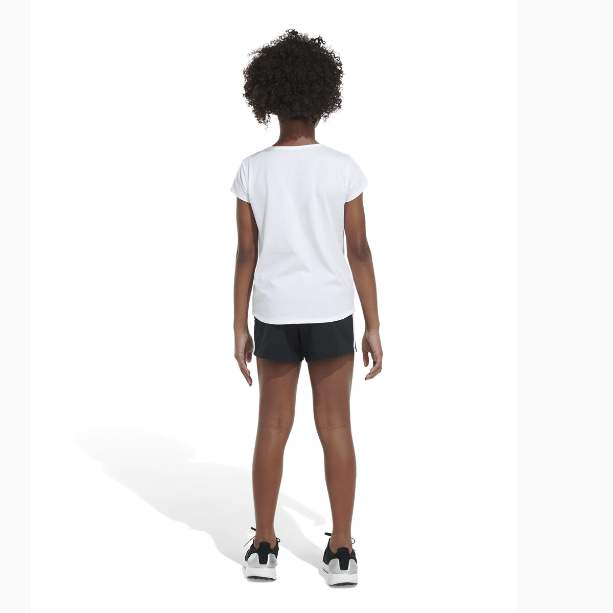 adidas Girls' AEROREADY® Elastic Waistband 3-Stripes Pacer Shorts