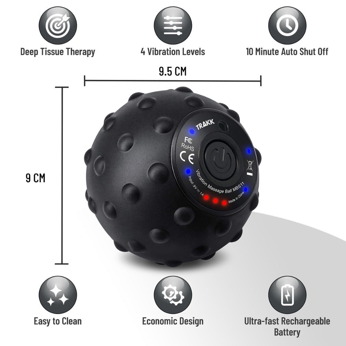 Trakk 4-SPEED VIBRATING MASSAGE BALL