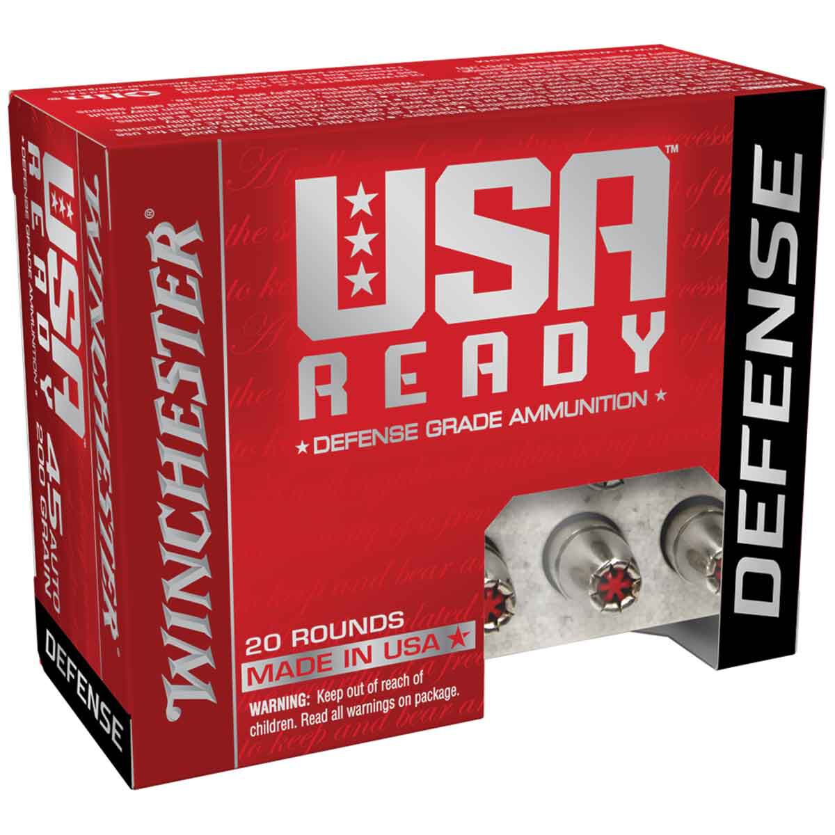 Winchester USA Ready 45 Auto JHP