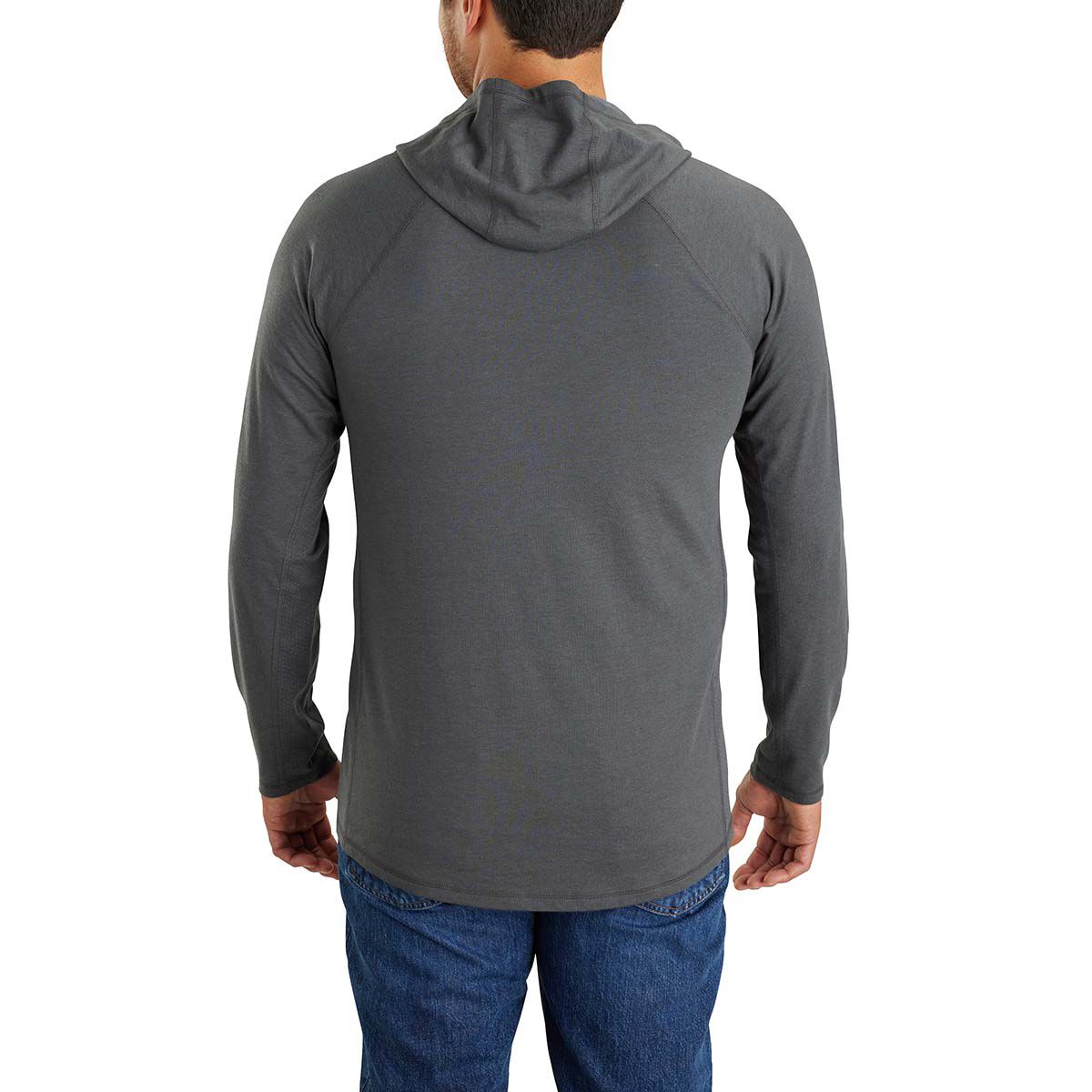 Carhartt Force Relaxed Fit Midweight Long-Sleeve Logo Graphic Hooded T-Shirt