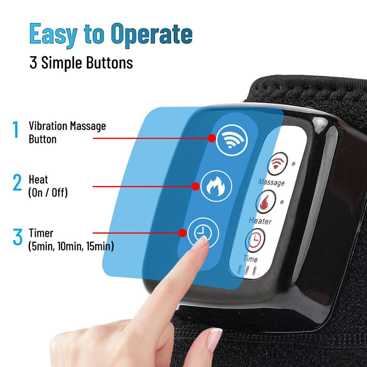 Trakk Heating Massaging Knee & Shoulder Brace and Wrap