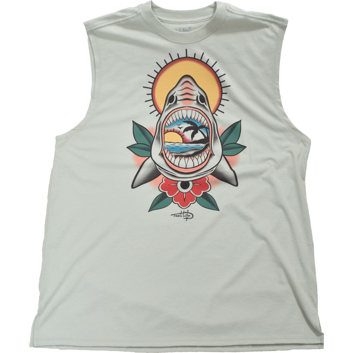 Reel Life Men's Shark Bite Sunset Tank