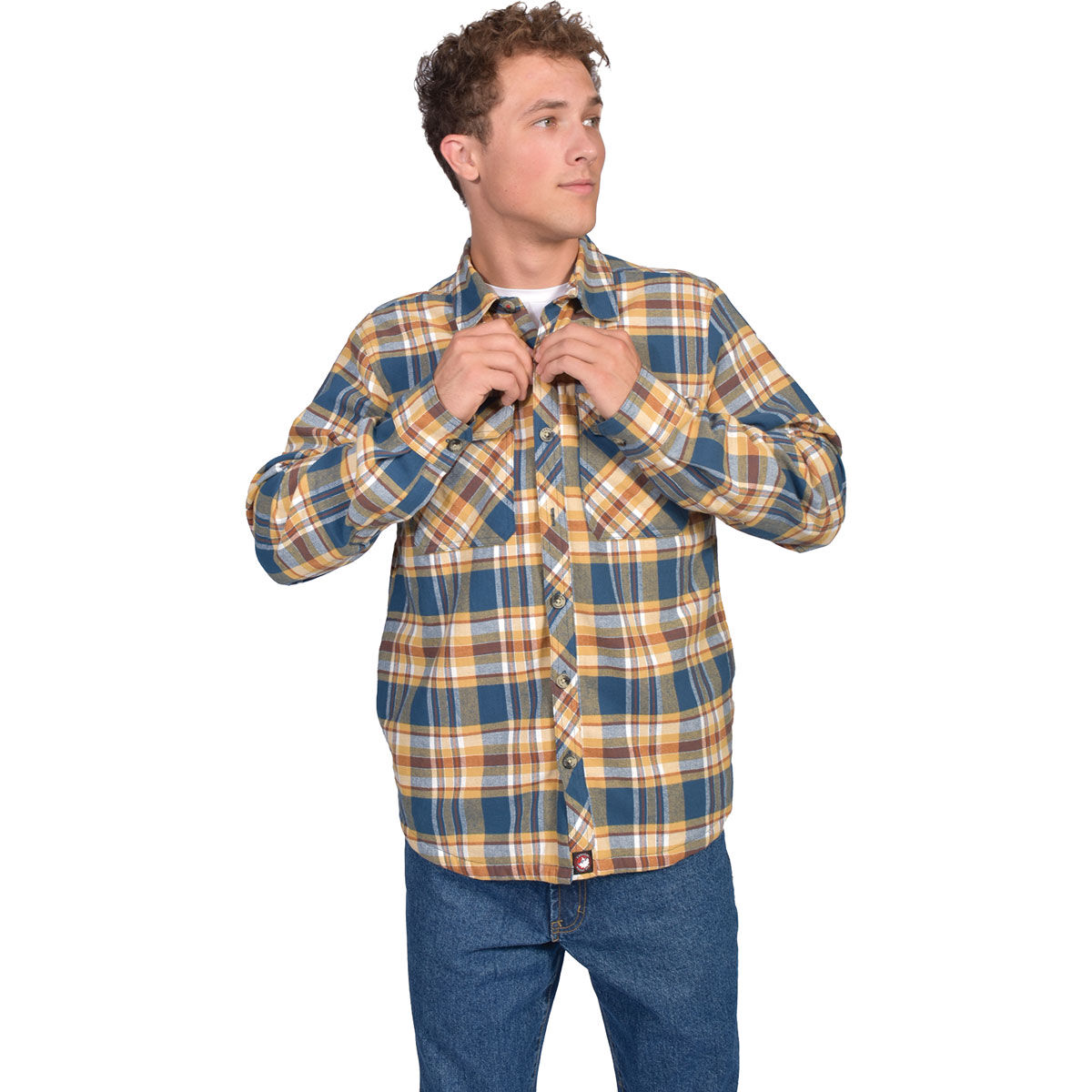 Canada Weather Gear Men's Sherpa Lined Flannel Shirt