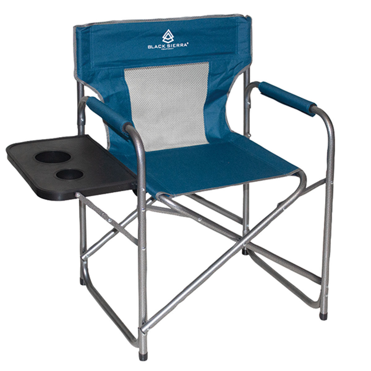 Black Sierra Mesh Director's Chair With Table