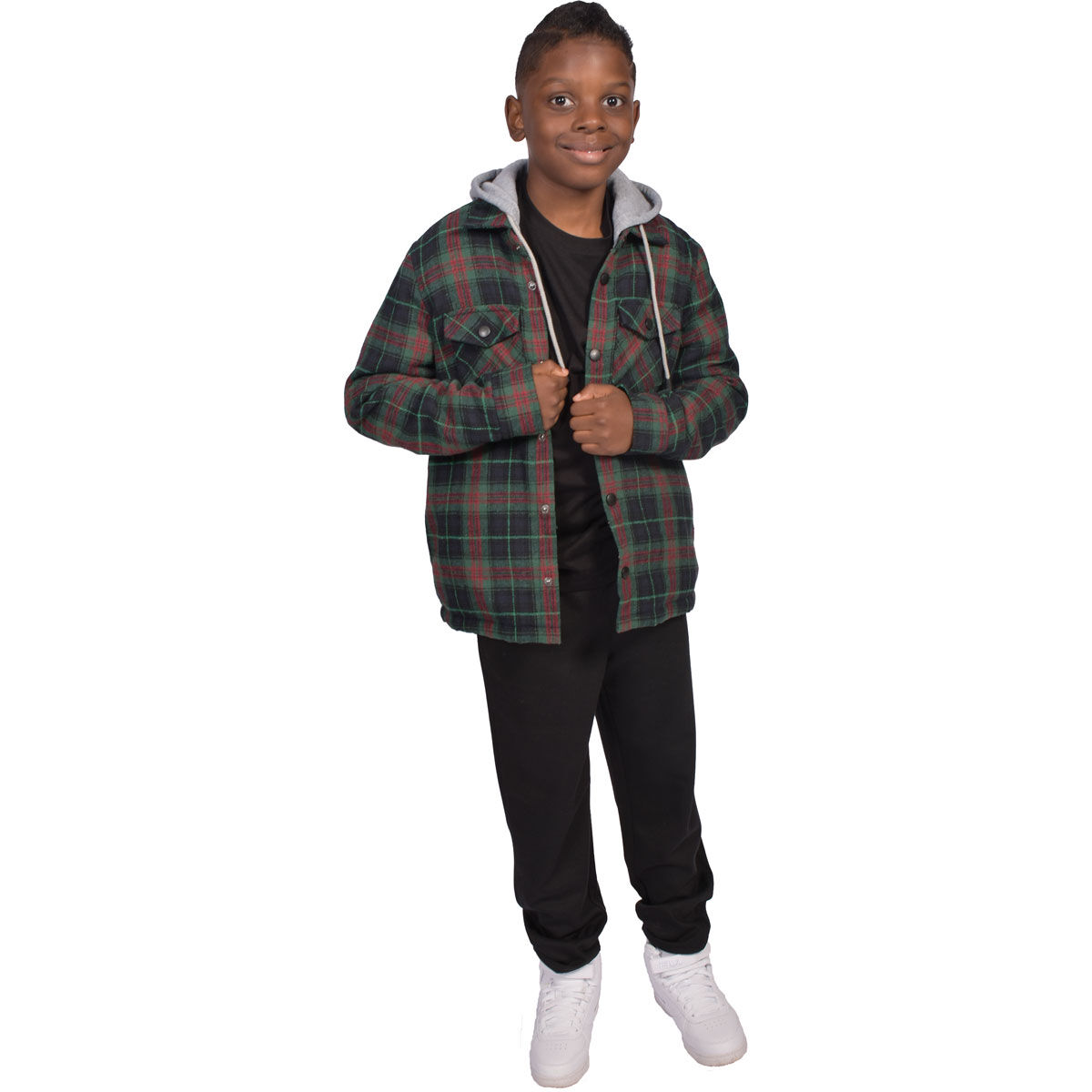 Flint Workwear Boys Flannel Sherpa Lined Shirt Jacket