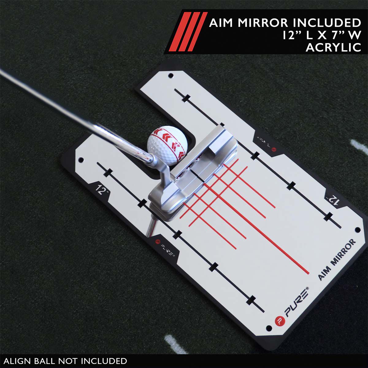 Pure2improve Putting Mat & Mirror Bundle