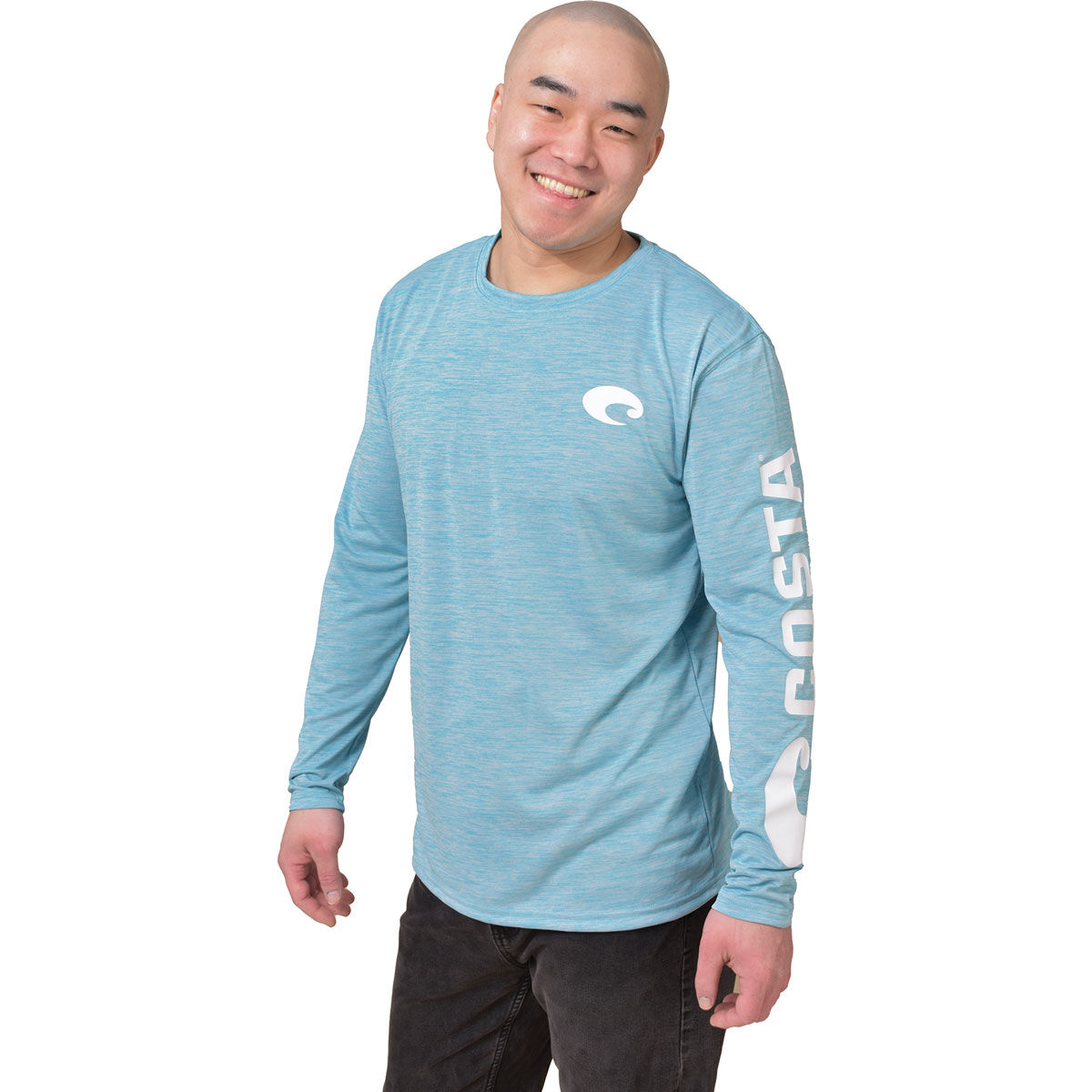Costa Men's Long Sleeve Heathered Fishing T-Shirt
