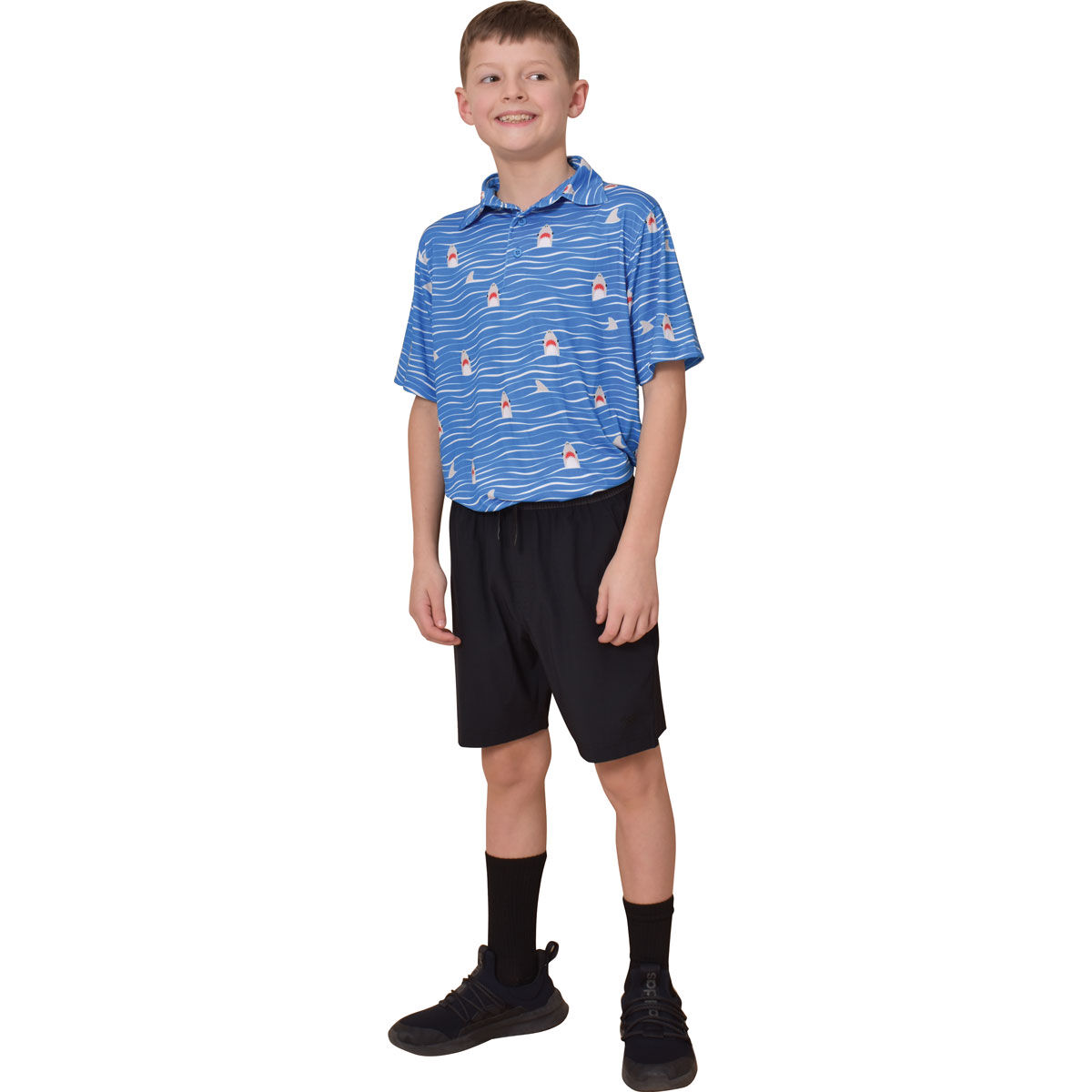 Aeroline Boy's Short Sleeve Print Polo