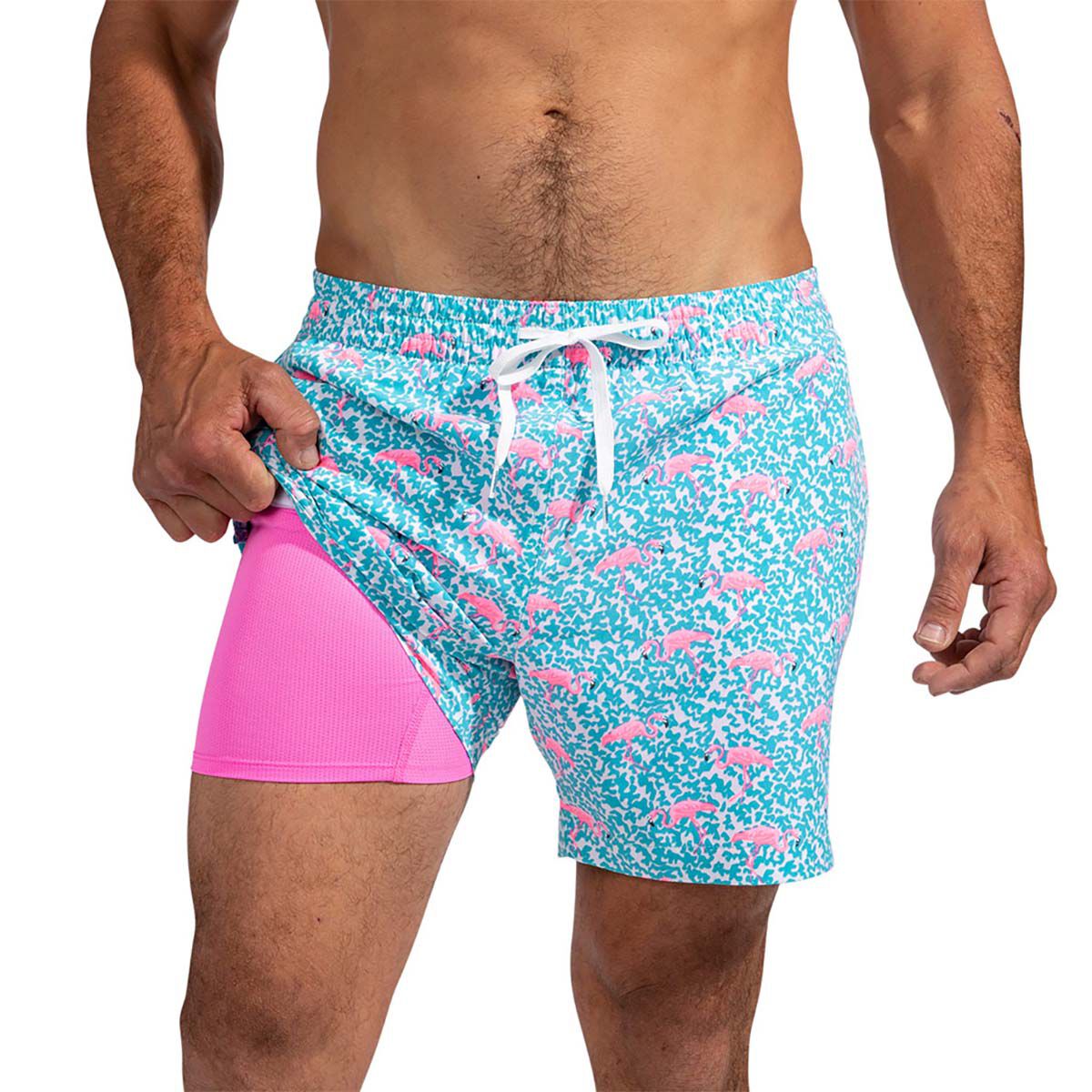 Chubbies The Domingos Are For Flamingos 5.5" (Classic Lined Swim Trunk)