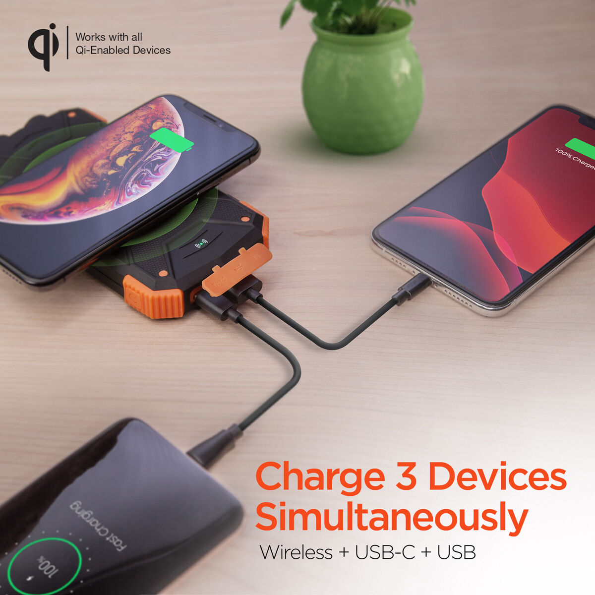 Hypergear 10000mAh Wireless Solar Power Bank