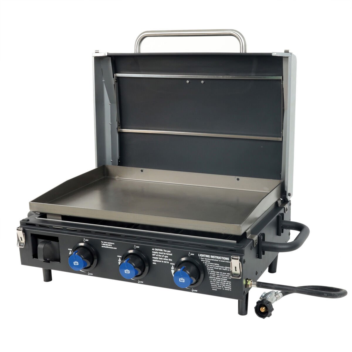 Razor 3-Burner Portable Griddle with Lid