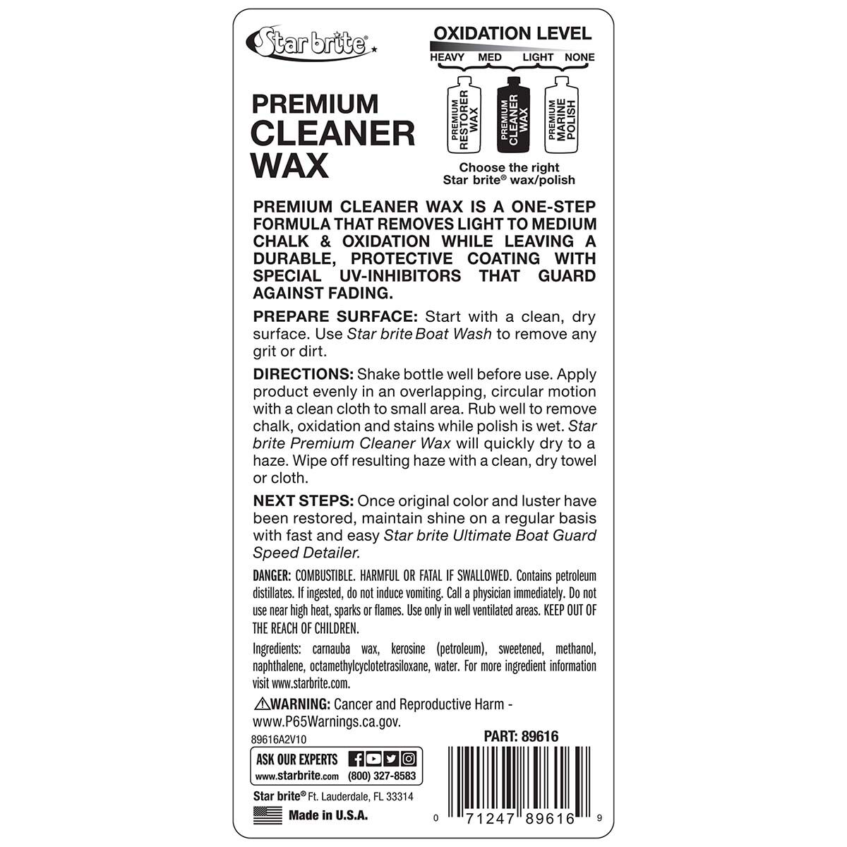 Starbrite Premium Cleaner Wax - 16Oz