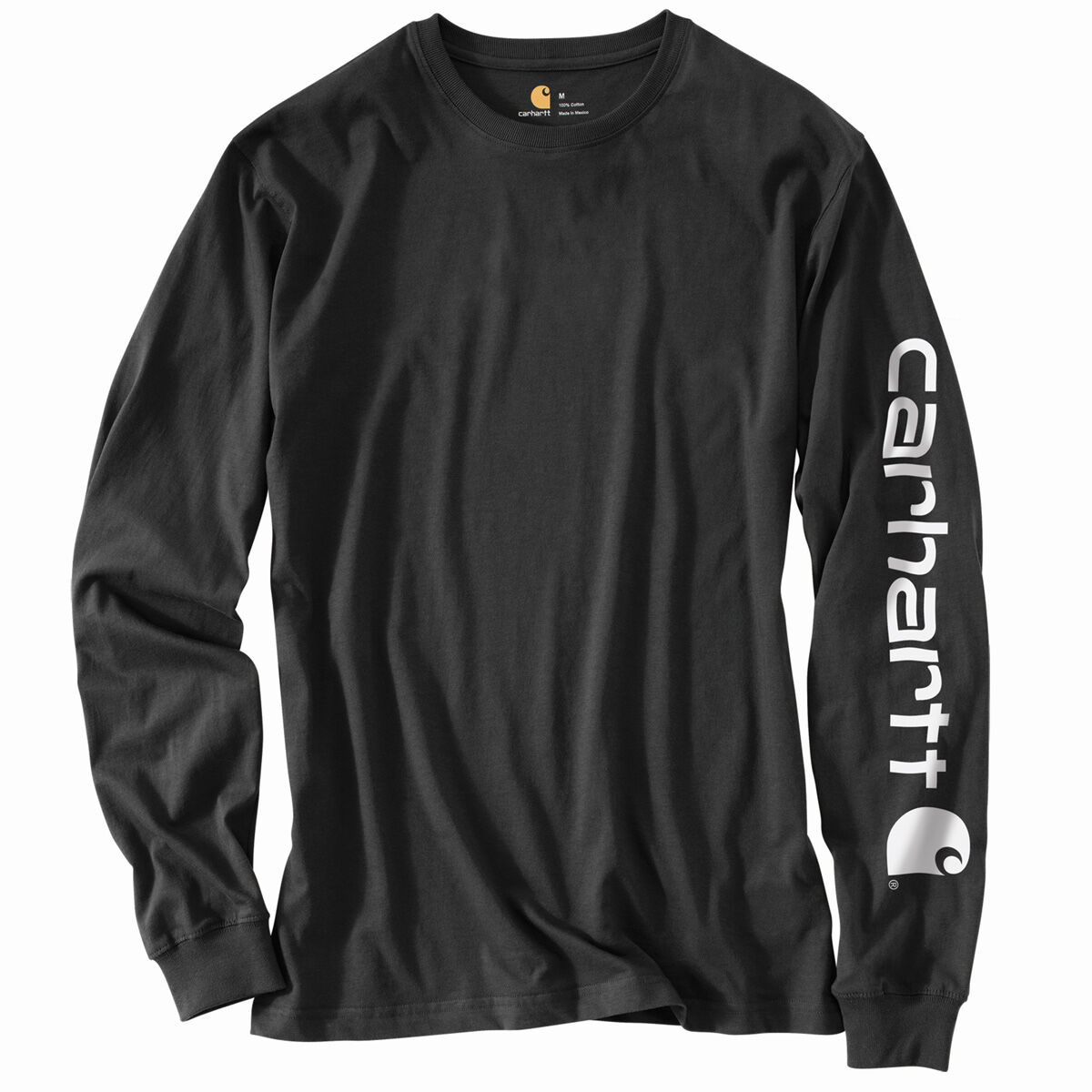 Carhartt Loose Fit Heavyweight Long-Sleeve Logo Sleeve Graphic T-Shirt