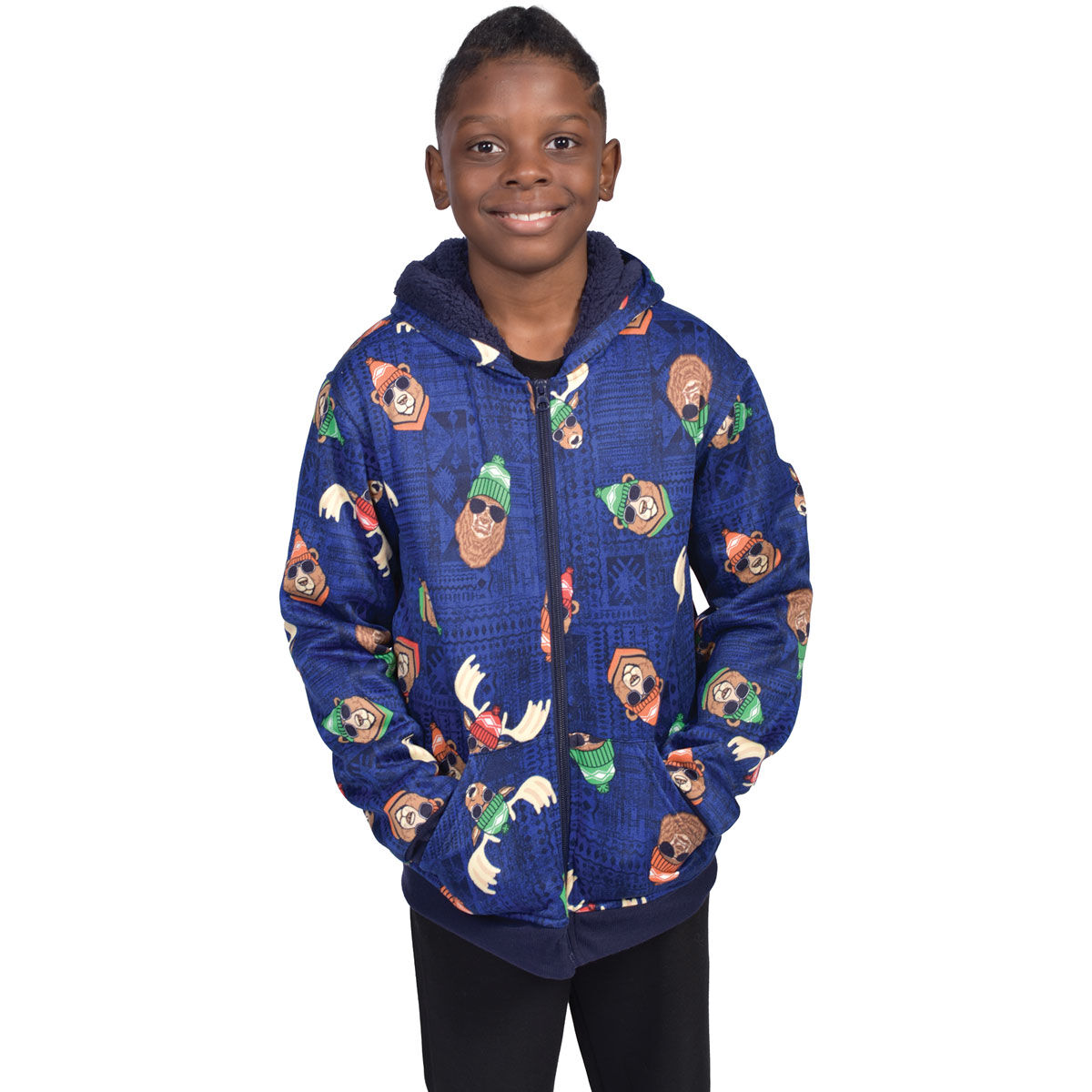 Canyon Creek Boy's Sherpa Full Zip Hoodie