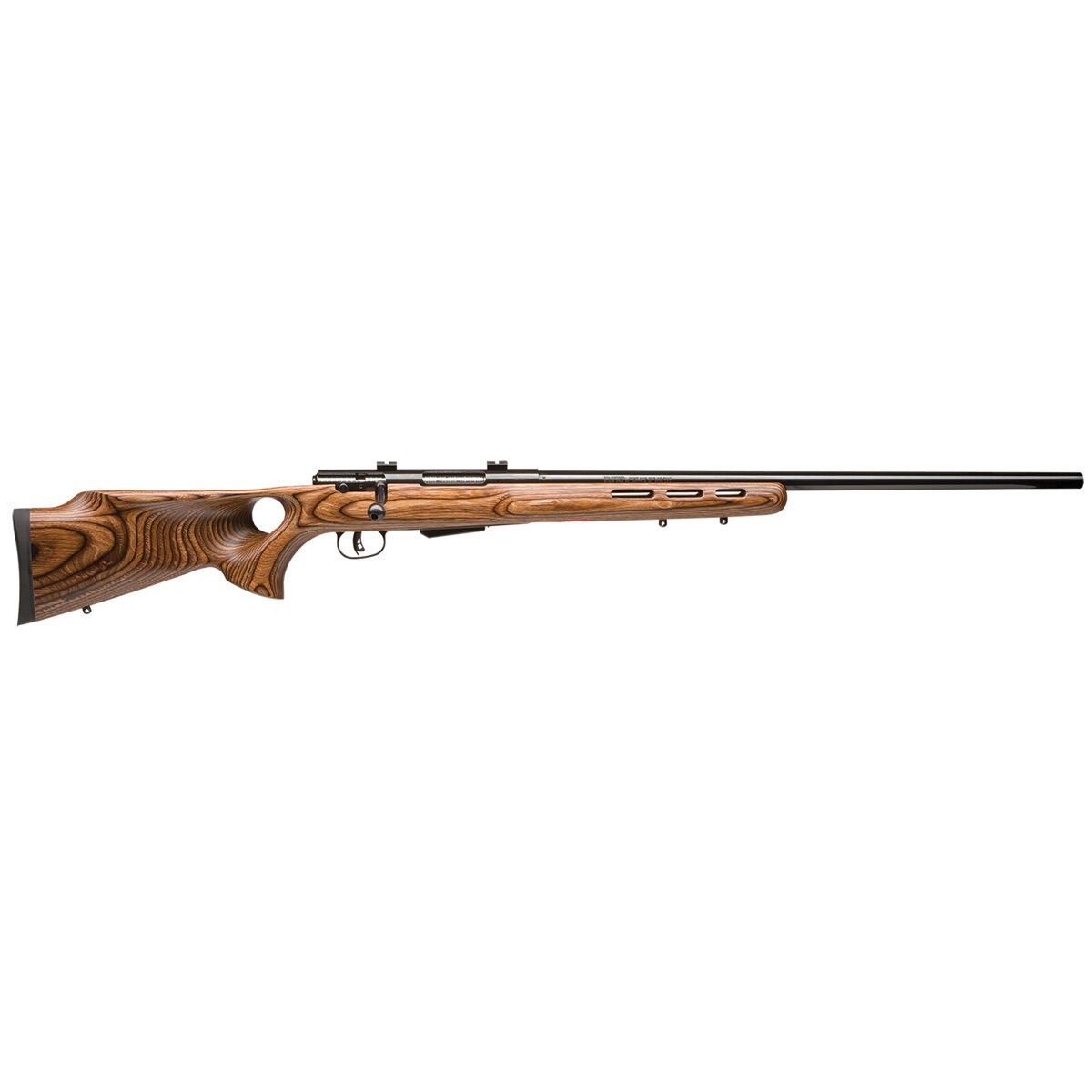Savage 18529 25 Lightweight Varminter-T 204 Ruger 4 Plus 1 Cap 24  Matte Black Rec/Barrel Natural Brown Laminate Fixed Thumbhole Stock Right Hand (Full Size) with Detachable Box Magazine Centerfire Ri