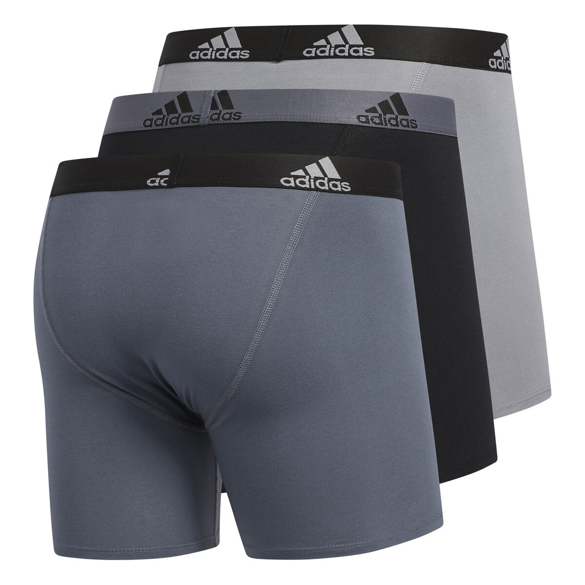 adidas M STR COTTON 3PK BOXER BRIEF