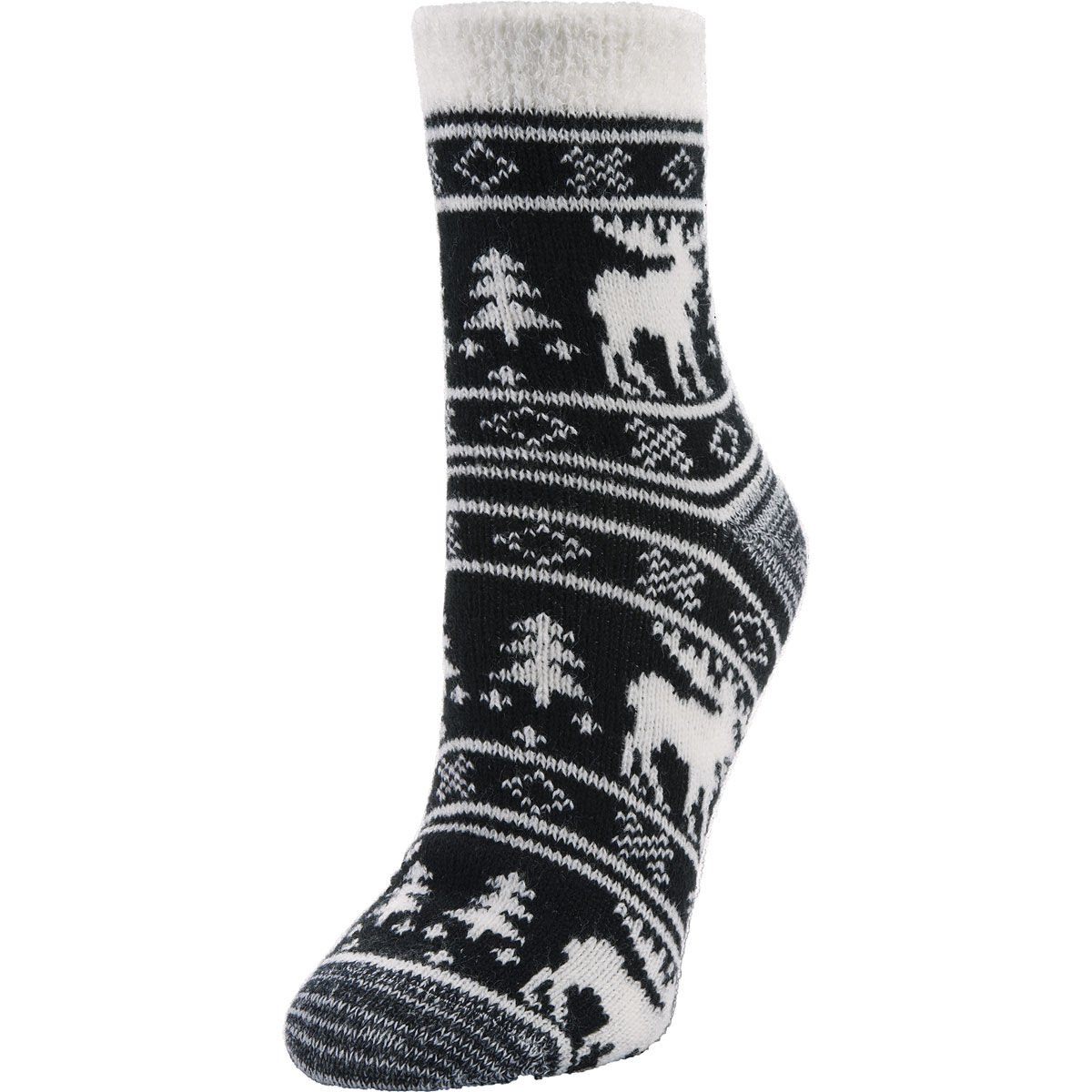 Fireside Women's Cozy Socks Moose Black