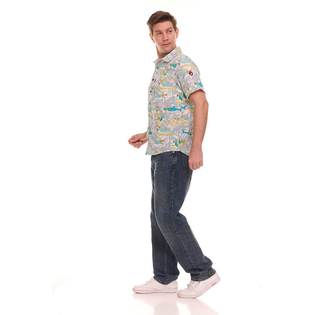 Canada Weather Gear Men's Poly Perforated Woven Shirt