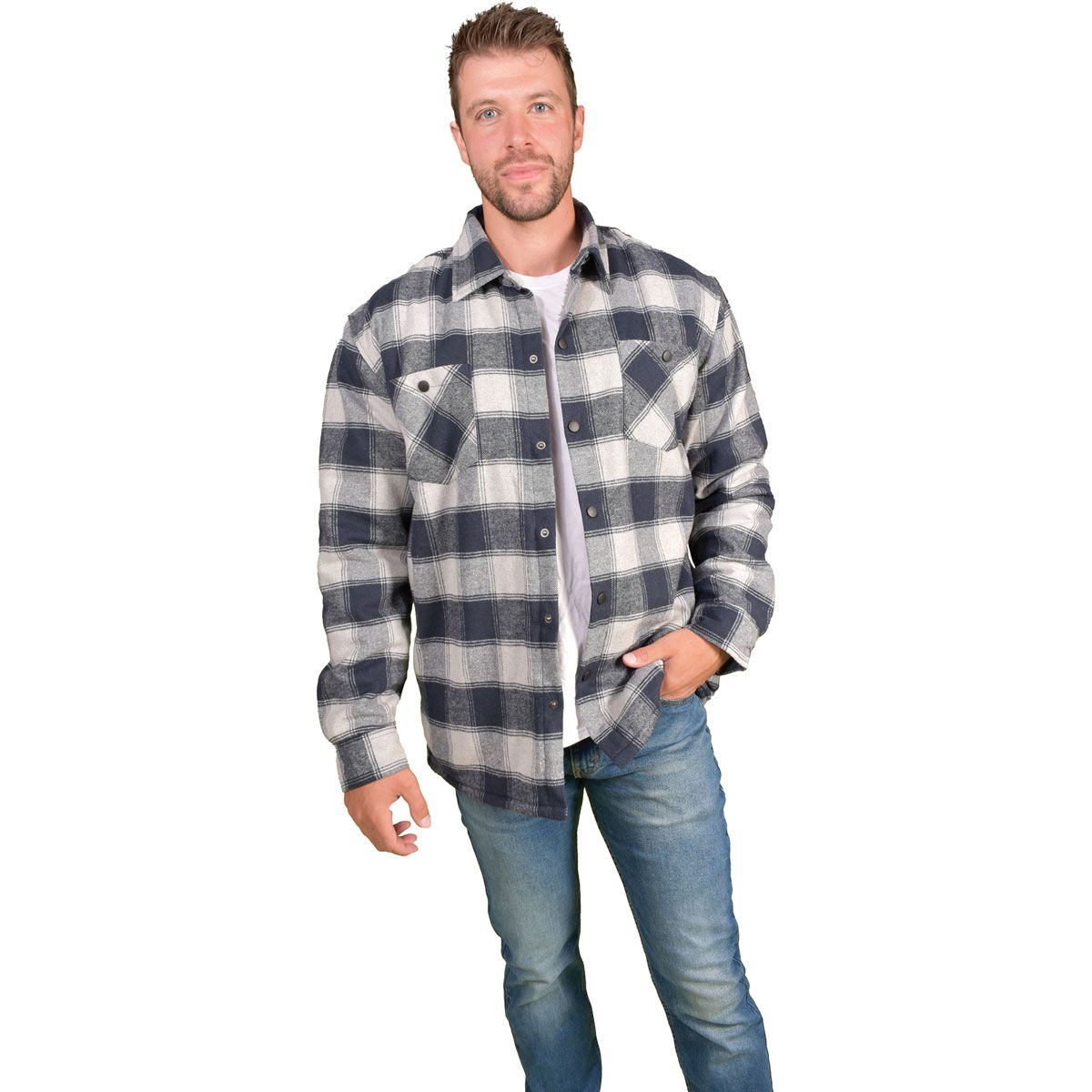 Flint Workwear Men's Flannel Sherpa Jacket