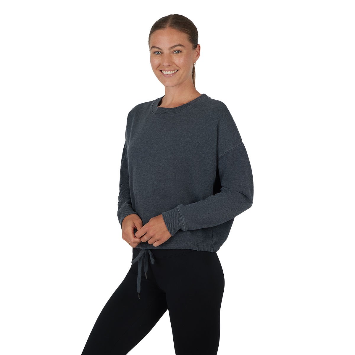 90 Degree Lux Stone Washed Crew w/ Drawstring Waist