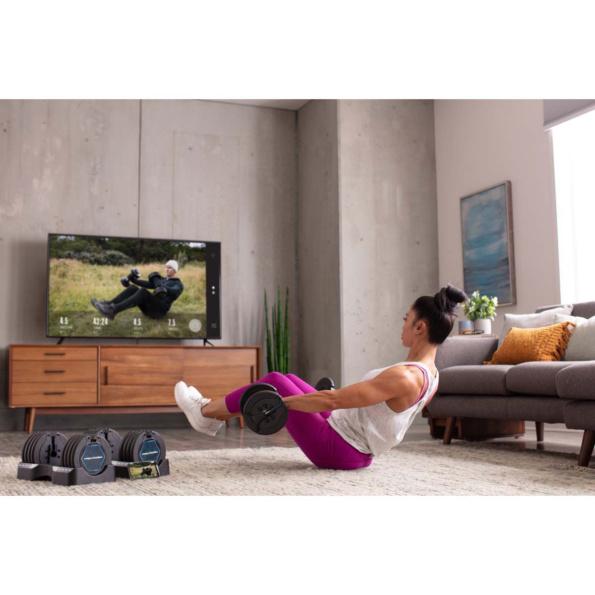 ProForm 50 Lb. Select-A-Weight Dumbbell Set