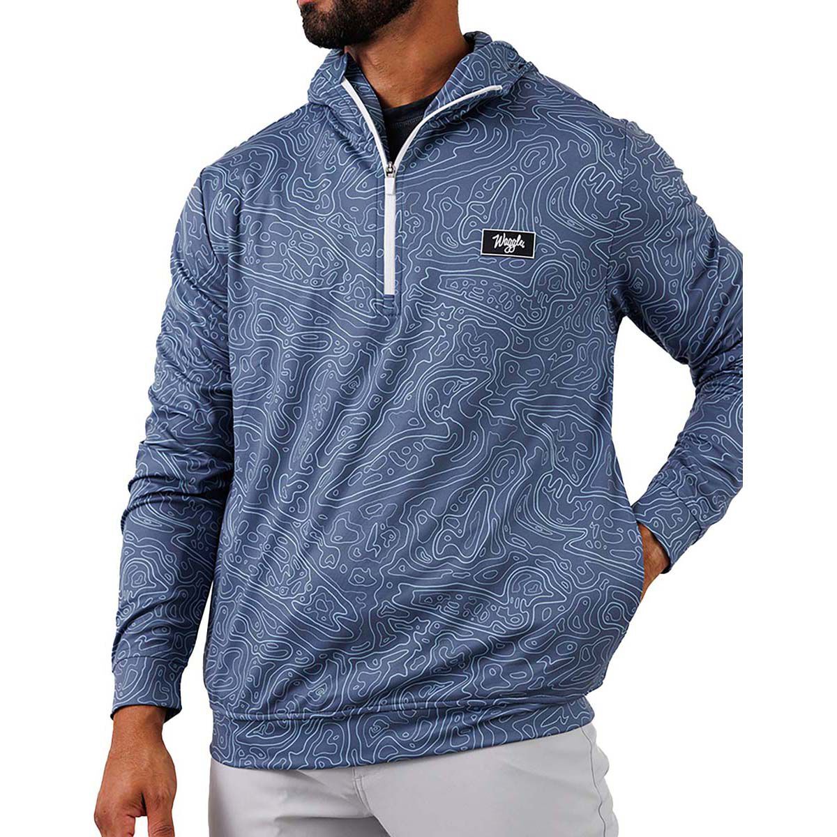 Waggle Golf Men's 1/4 Zip Loon Lake Hoodie