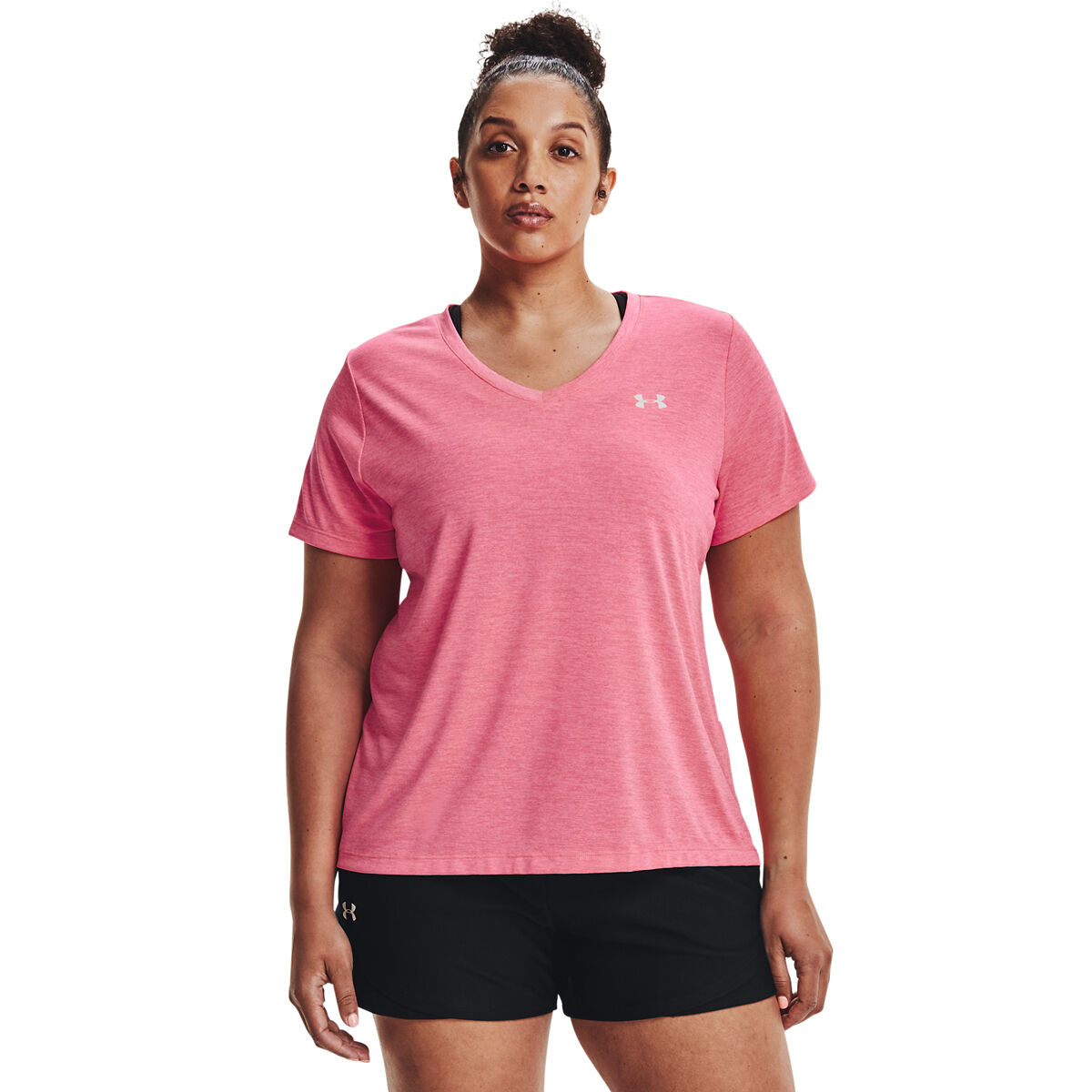 Under Armour Women's Plus Size Tech Twist Short Sleeve V-Neck Tee