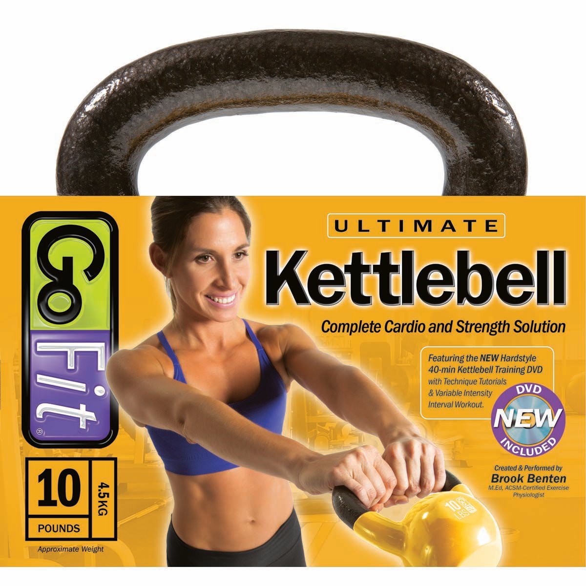 Go Fit 10lb Vinyl Kettlebell