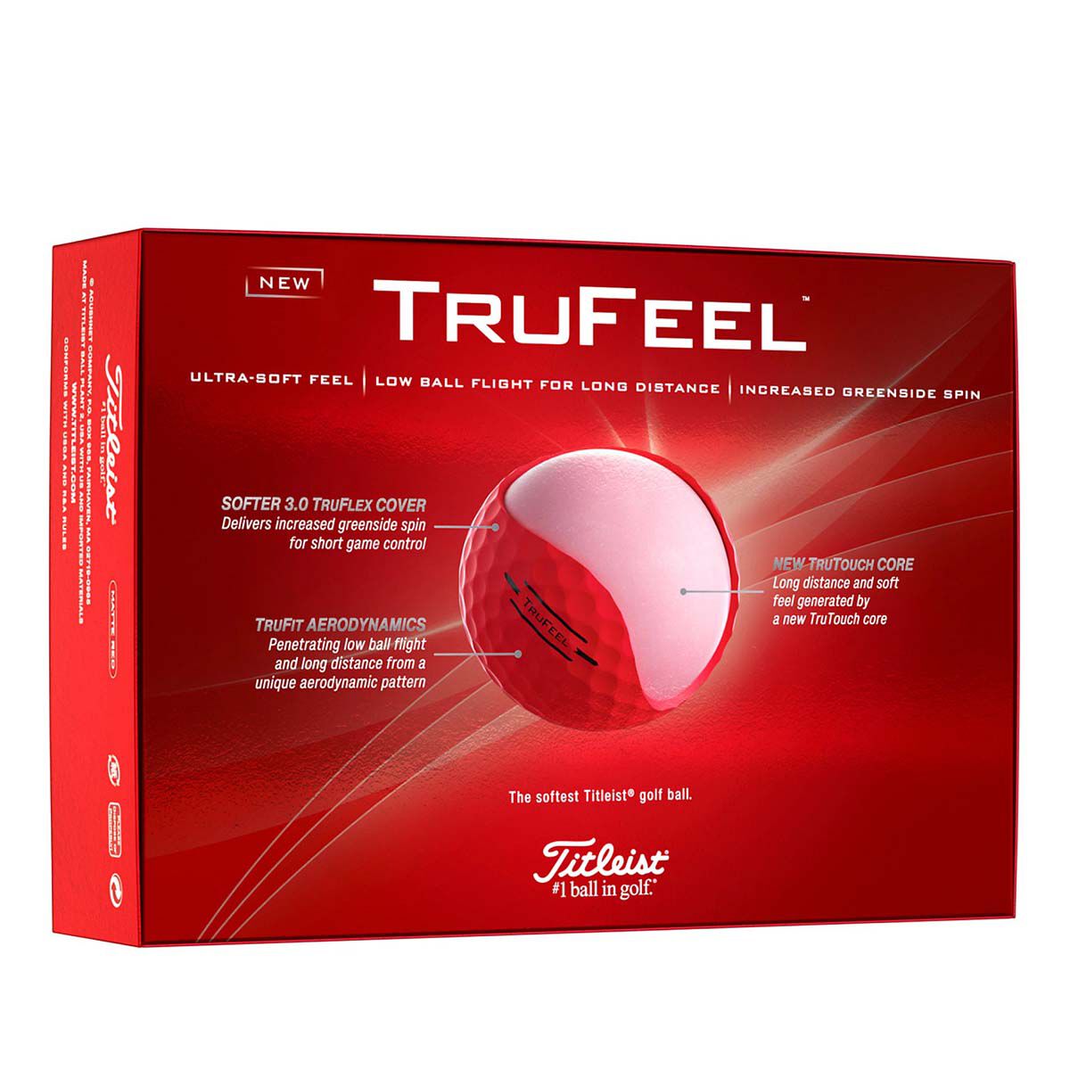 Titleist TruFeel Matte Red Golf Balls