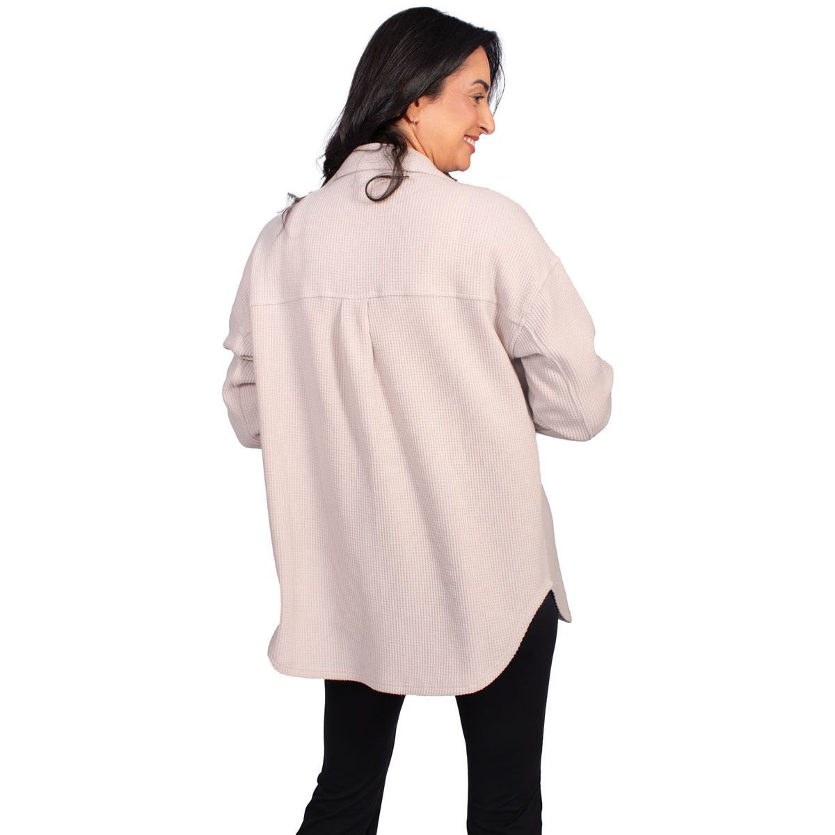 90 Degree Women's Brushed Waffle Shacket